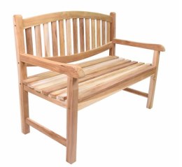 Teakowa ławka ogrodowa Bradford 2-osobowa, 120 cm, drewno