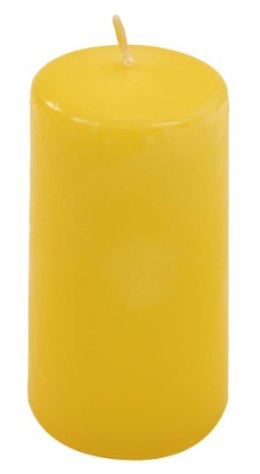 Żółte świece słupkowe 5x10 cm, 16 sztuk, długi czas palenia