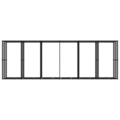 Kojec zewnętrzny dla psa, stalowy, 11,06 m²