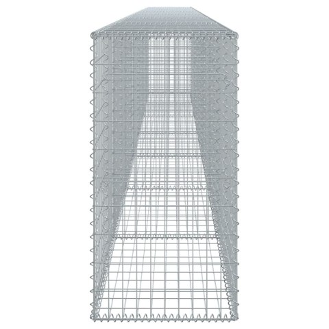 Kosz gabionowy z pokrywą, 700x50x100 cm, galwanizowane żelazo