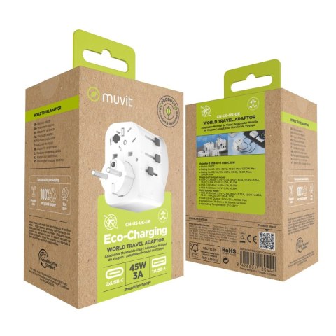 Przejściówka Muvit for Change Plastikowy 45 W