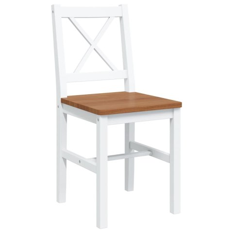 5-częściowy zestaw mebli do jadalni, brązowy i biały