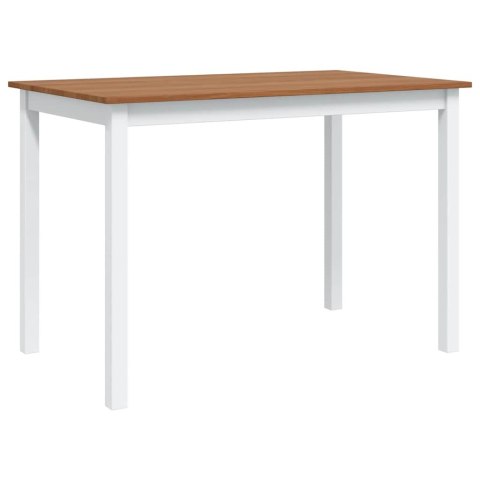 5-częściowy zestaw mebli do jadalni, brązowy i biały