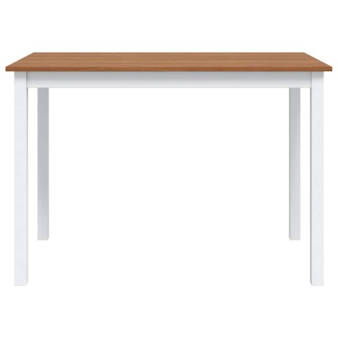 5-częściowy zestaw mebli do jadalni, brązowy i biały