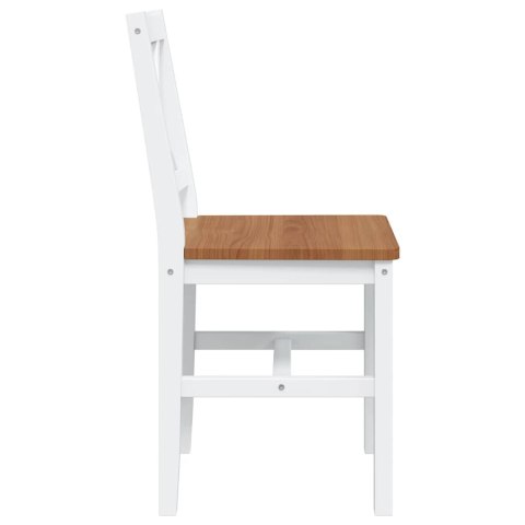 5-częściowy zestaw mebli do jadalni, brązowy i biały