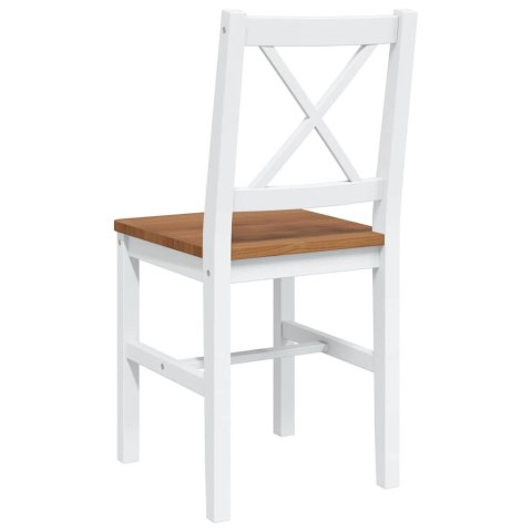 5-częściowy zestaw mebli do jadalni, brązowy i biały