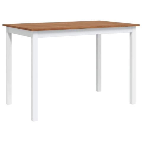 5-częściowy zestaw mebli do jadalni, brązowy i biały