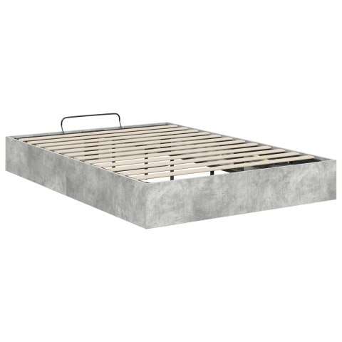 VidaXL Łóżko otomanowe Betonowy 193 x 120 x 25 cm Płyta wiórowa