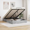 VidaXL Łóżko otomanowe Betonowy 193 x 120 x 25 cm Płyta wiórowa