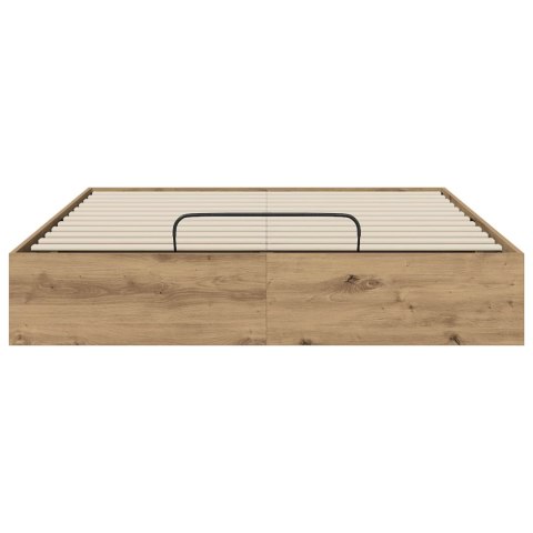 VidaXL Łóżko otomanowe Dąb rzemieślniczy 193 x 120 x 25 cm