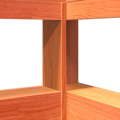 VidaXL Łóżko z Biblioteczką 2 pcs Woskowy Brąz 200 x 120 cm