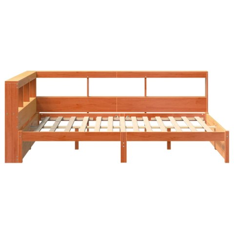 VidaXL Łóżko z Biblioteczką 2 pcs Woskowy Brąz 200 x 140 cm