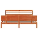 VidaXL Ramka łóżka Z zagłówkiem 2 pcs Woskowy Brąz Lite drewno sosnowe