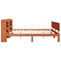 VidaXL Ramka łóżka Z zagłówkiem 2 pcs Woskowy Brąz Lite drewno sosnowe