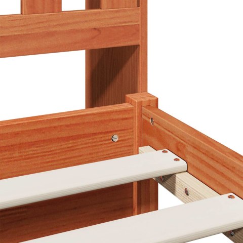 VidaXL Regał Ramy Łóżka Z zagłówkiem 2 pcs Woskowy Brąz 200 x 140 cm