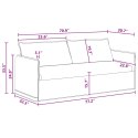 VidaXL Sofa Ciemnoszary 195 x 82 x 85 cm Metal