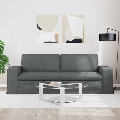 VidaXL Sofa Ciemnoszary 222 x 80 x 82 cm Metal