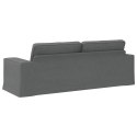 VidaXL Sofa Ciemnoszary 222 x 80 x 82 cm Metal