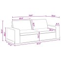 VidaXL Sofa Ciemnoszary 222 x 80 x 82 cm Metal