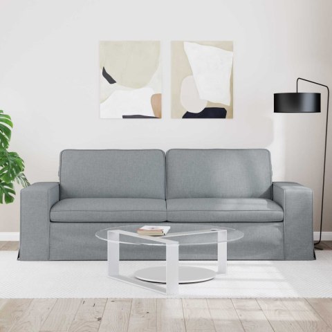VidaXL Sofa Jasnoszary 222 x 80 x 82 cm Metal