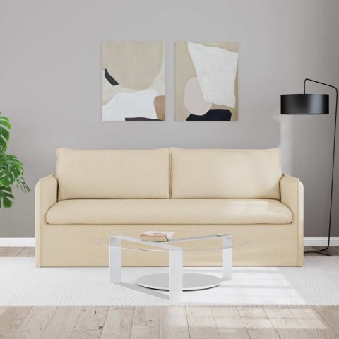 VidaXL Sofa Kremowy 195 x 82 x 85 cm Metal
