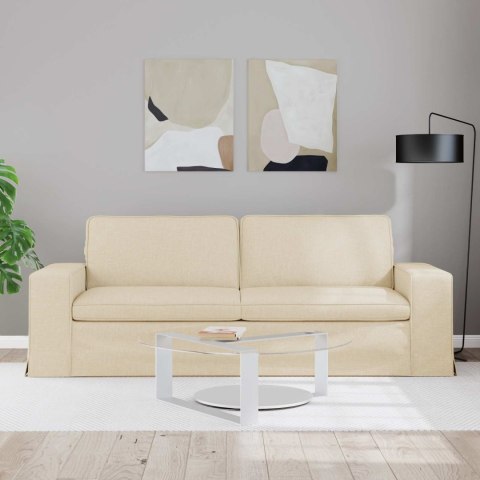 VidaXL Sofa Kremowy 222 x 80 x 82 cm Metal