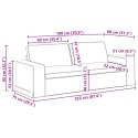 VidaXL Sofa Kremowy 222 x 80 x 82 cm Metal
