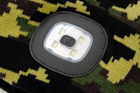 Cattara Czapka ARMY z latarką LED, ładowanie przez USB