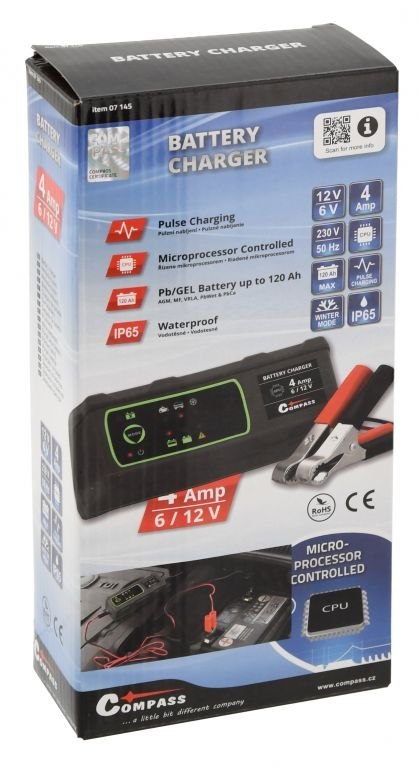 Ładowarka mikroprocesorowa 4A, 6 / 12V