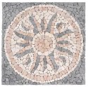 Mozaika marmurowa Rosone Sonne 90x90 cm szara kremowa różowa
