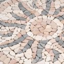 Mozaika marmurowa Rosone Sonne 90x90 cm szara kremowa różowa