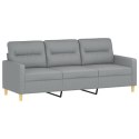 VidaXL Sofa 3-osobowa, jasnoszara, 180 cm, tapicerowana tkaniną