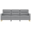 VidaXL Sofa 3-osobowa, jasnoszara, 180 cm, tapicerowana tkaniną