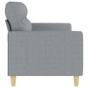 VidaXL Sofa 3-osobowa, jasnoszara, 180 cm, tapicerowana tkaniną