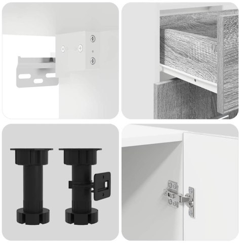 Zestaw szafek kuchennych z szufladą Lyon 8 pcs Szary Sonoma