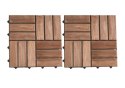 Płytki drewniane teak 30x30 cm na balkon i taras, 22 sztuki