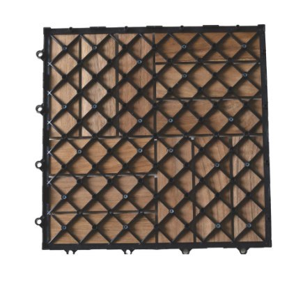 Płytki drewniane teak 30x30 cm na balkon i taras, 22 sztuki