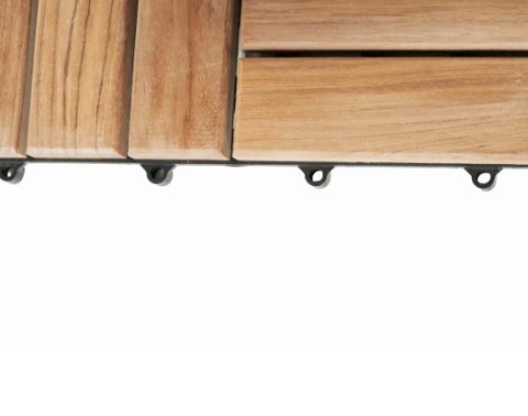 Płytki drewniane teak 30x30 cm na balkon i taras, 22 sztuki