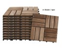 Płytki drewniane teak 30x30 cm na balkon i taras, 22 sztuki