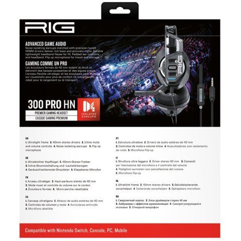 Słuchawki Nacon 300 PRO HN Czarny