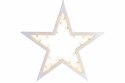 Świąteczna dekoracja - gwiazda, 20 LED, ciepła biel