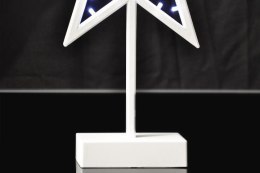 Świąteczna dekoracja - gwiazda na stojaku, 38 cm,20 LED