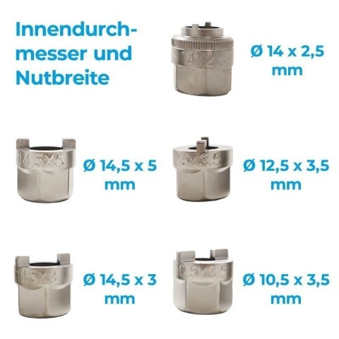 Zestaw nasadek do amortyzatorów i łożysk kolumn - narzędzia 5-cz. BITUXX do samochodów osobowych