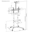 MACLEAN STAND / WÓZEK DO TV, PÓŁKA NA KAMERĘ, NA KÓŁKACH, 37-70", MAX. OBCIĄŻENIE 45KG/5KG PÓŁKA, MAX. VESA 600X400 MC-113 B