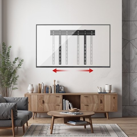 MACLEAN ULTRA PŁASKI UCHWYT ŚCIENNY DO TV, 40-85", MAX VESA 600X400, OBCIĄŻENIE DO 80KG MC-123