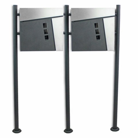 PODWÓJNA SKRZYNKA POCZTOWA NA LISTY Z GAZETNIKIEM WOLNOSTOJĄCA BITUXX