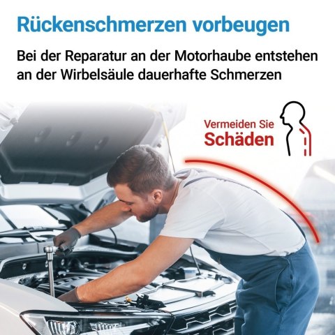 Wysokie siedzisko montażowe BITUXX, regulowane, na kółkach, 200 kg