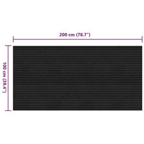 Gumowa mata podłogowa, antypoślizgowa w kropki, 2 x 1 m