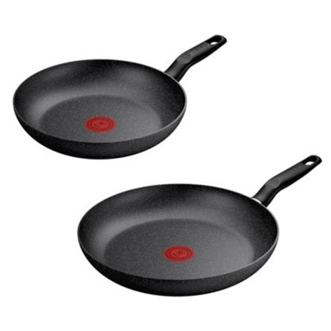 Patelnia Tefal DARK ESSENTIAL Czarny Aluminium Ø 24 cm Ø 28 cm 2 Części (2 Sztuk)