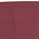 VidaXL 4-częściowy komplet wypoczynkowy, obity tkaniną, winna czerwień